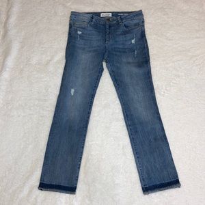 DL1961 Distressed Instasculpt Straight Ankle Jeans